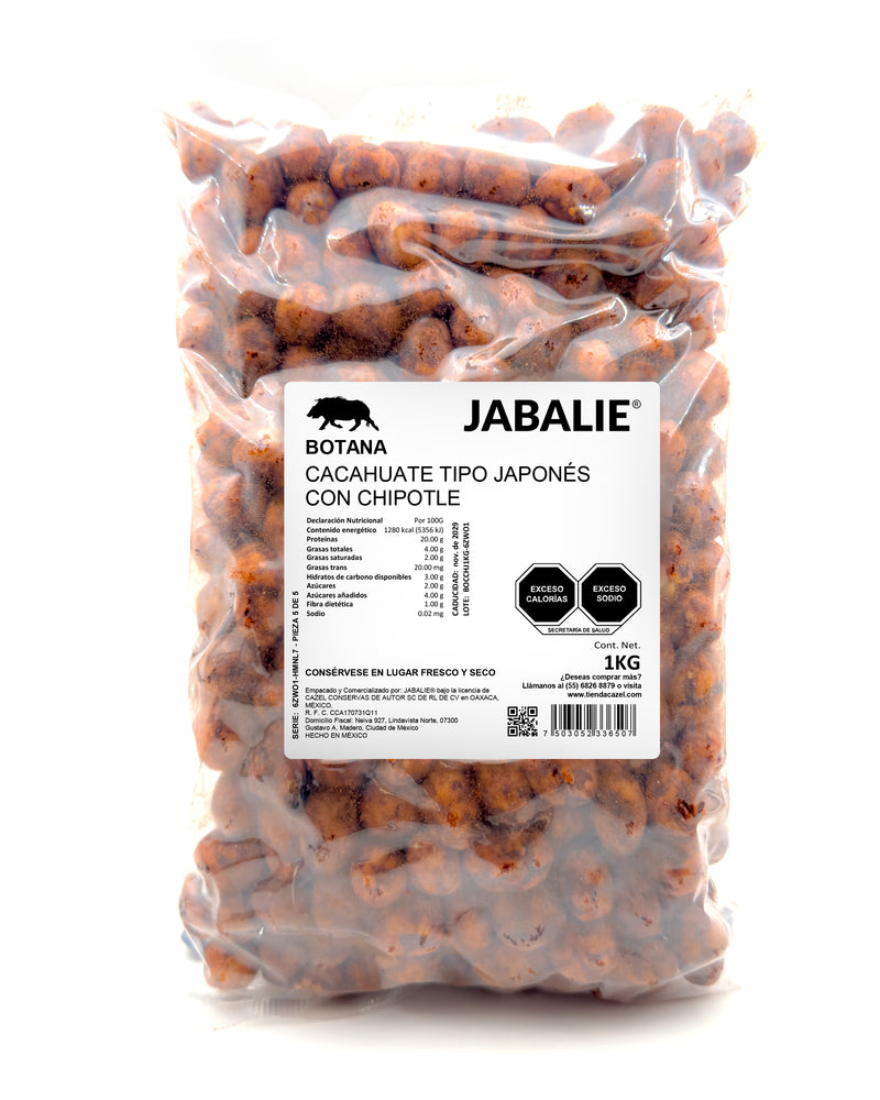JABALIE® Cacahuate Tipo Japonés Con Chipotle 1 kg