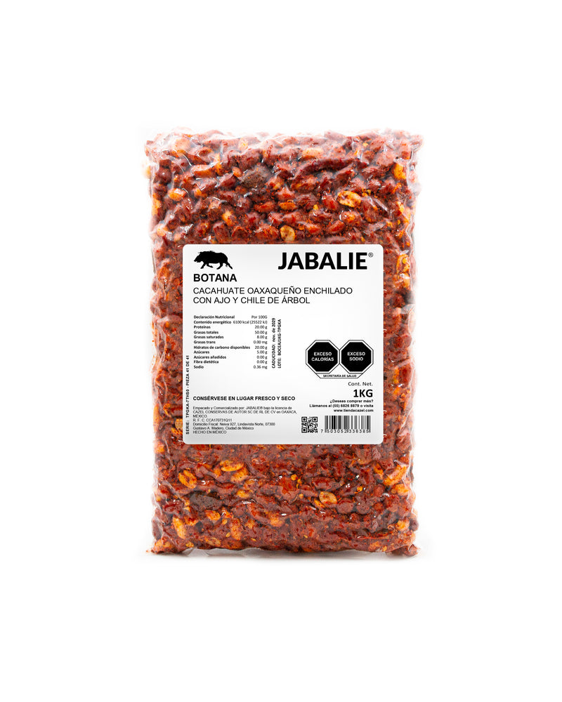 JABALIE® Cacahuate Oaxaqueño Enchilado Con Ajo Y Chile De Árbol 1 kg