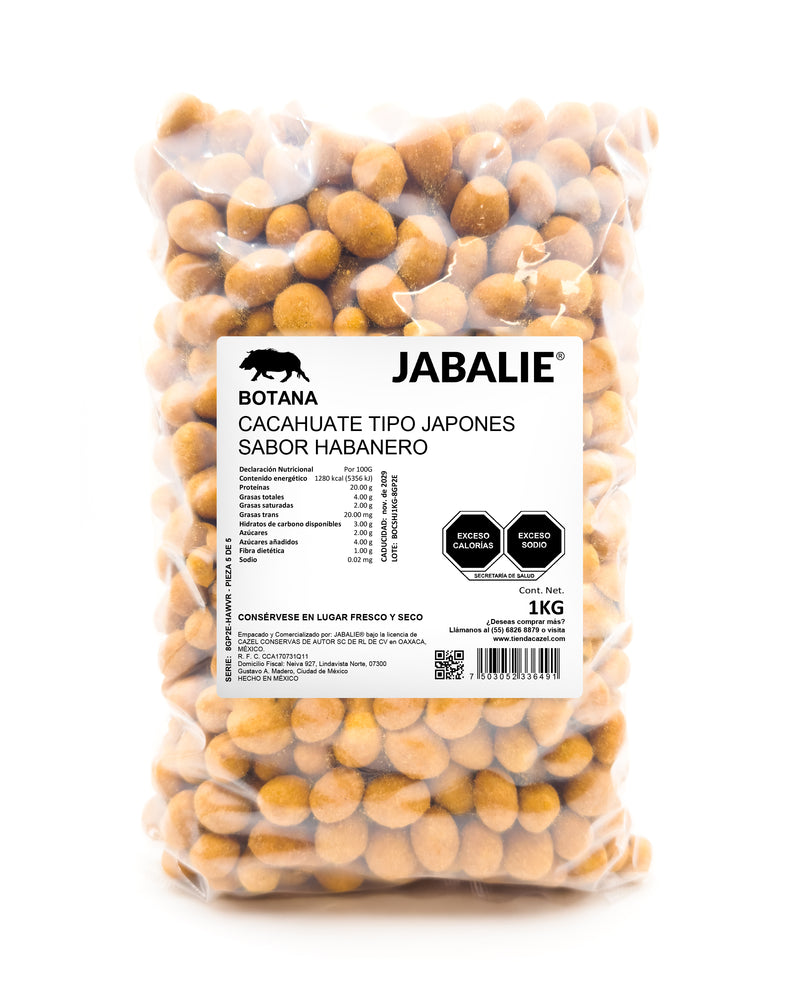 JABALIE® Cacahuate Tipo Japones Sabor Habanero 1 KG