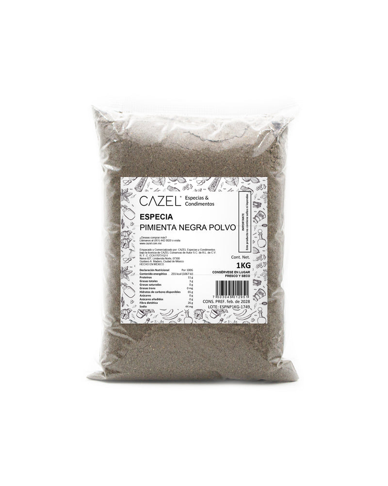 Pimienta Negra en Polvo 1KG